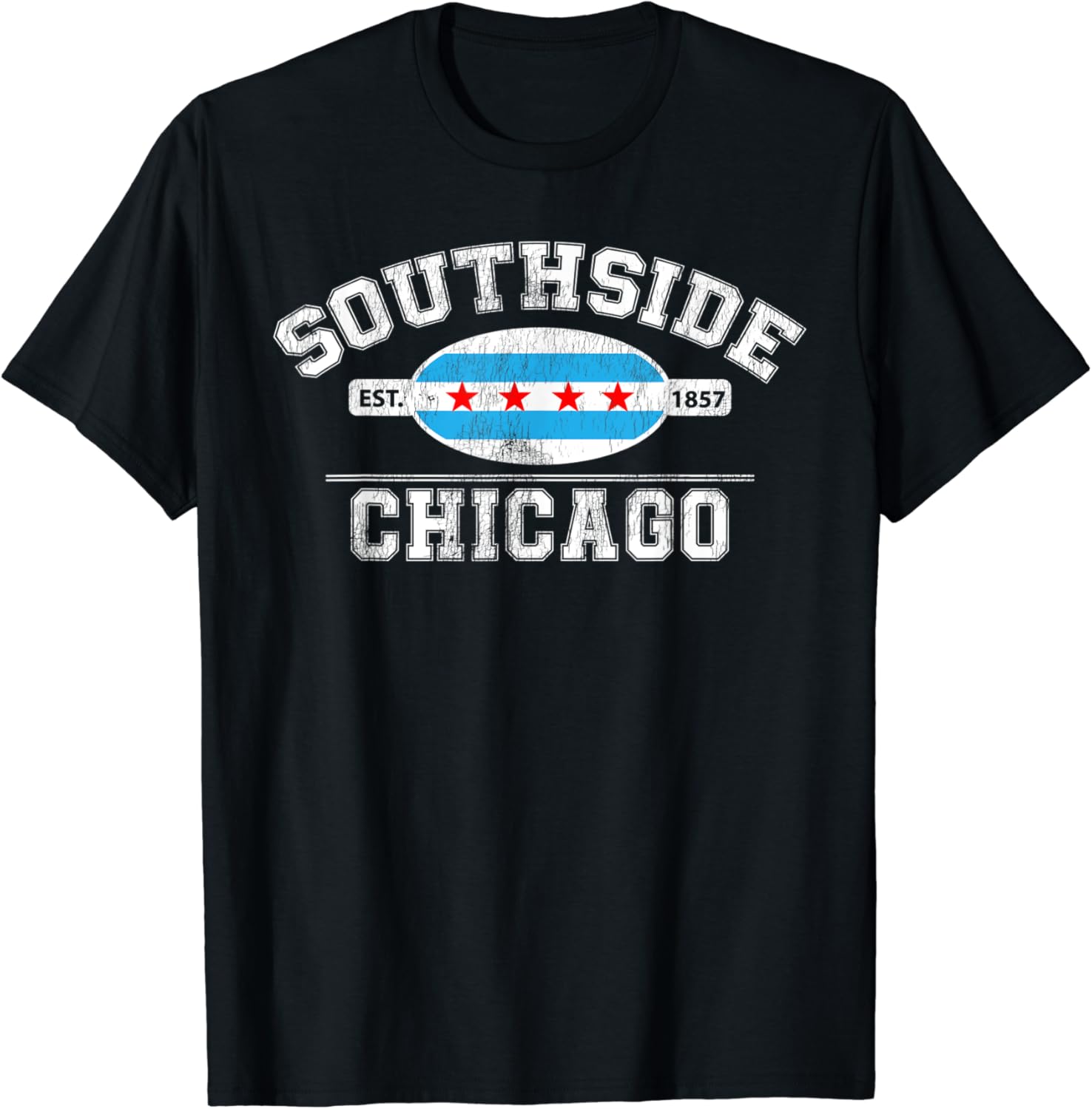 Chicago Flag Southside Chicago City of Chicago Flag TShirt Amazon.de Fashion